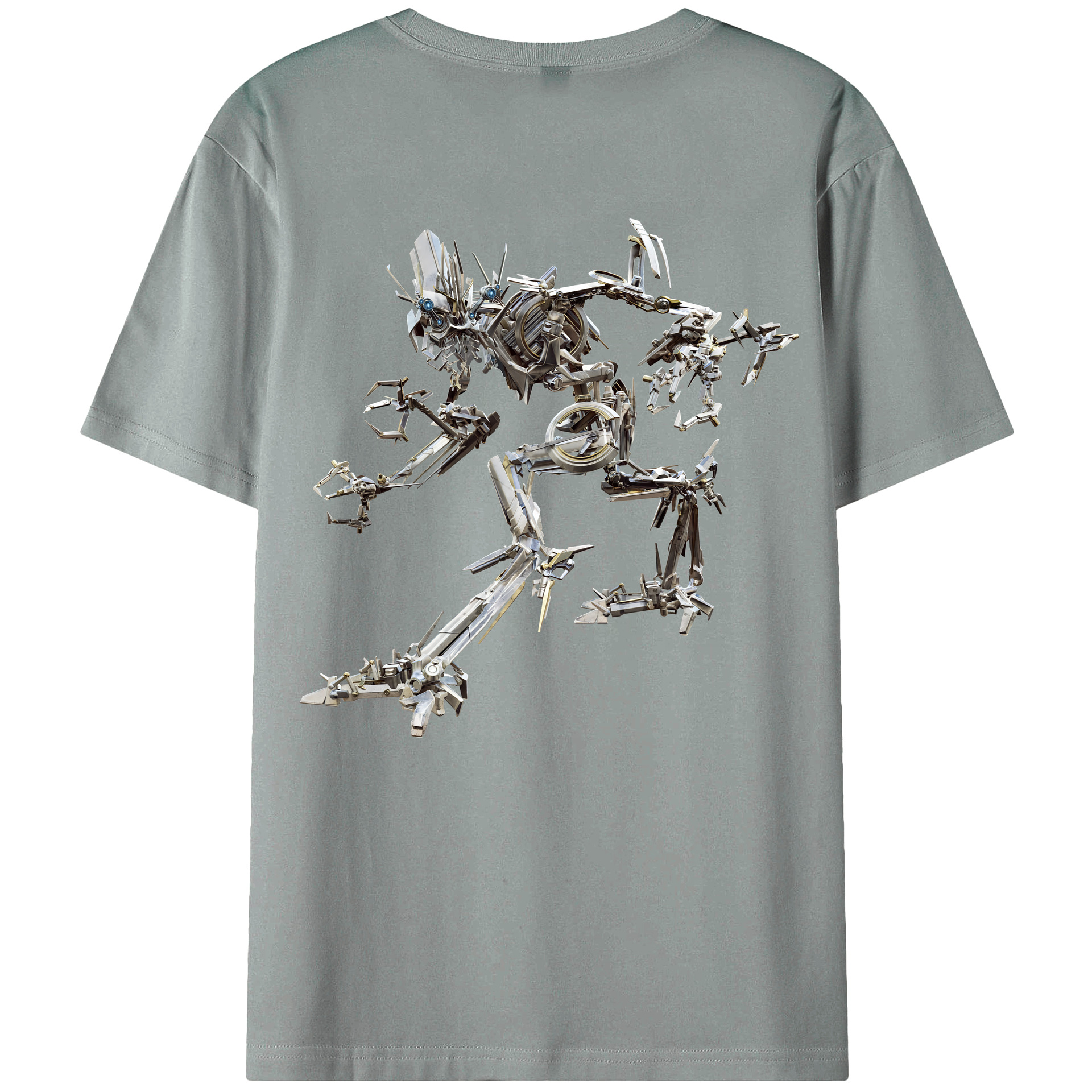 （画像用） Transformers トランスフォーマー 綿100％ メンズ半袖Tシャツ（バックプリント） 通気性
